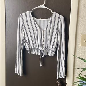 Stripes Crop L.A. Hearts top
